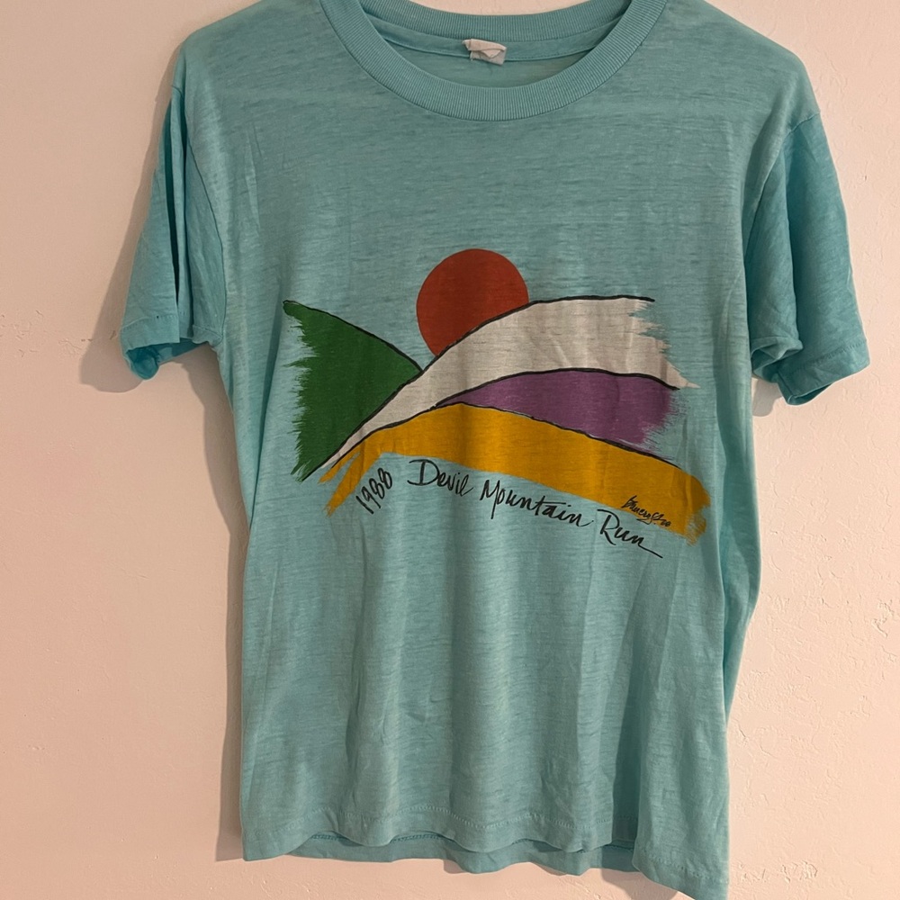 Vintage Baby Blue Graphic Tee